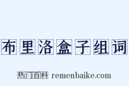 布里洛盒子组词是什么意思的图片